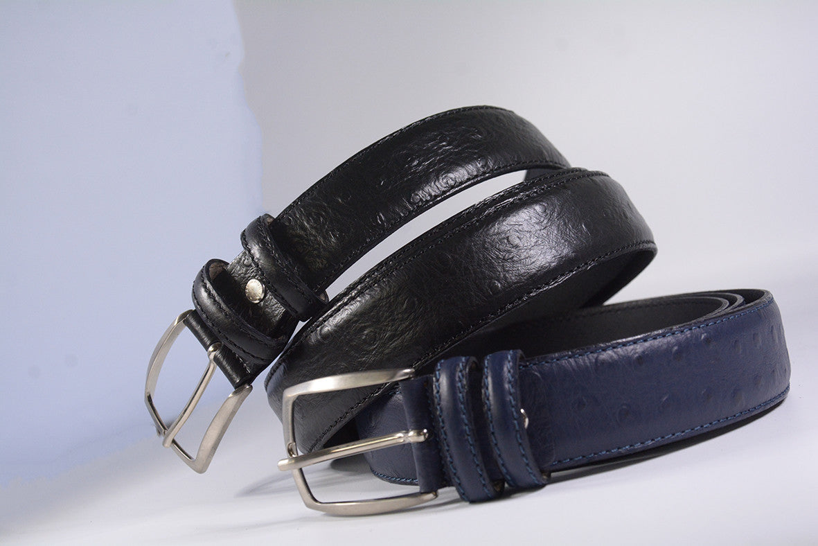 Cintura uomo vitello effetto Struzzo CST35