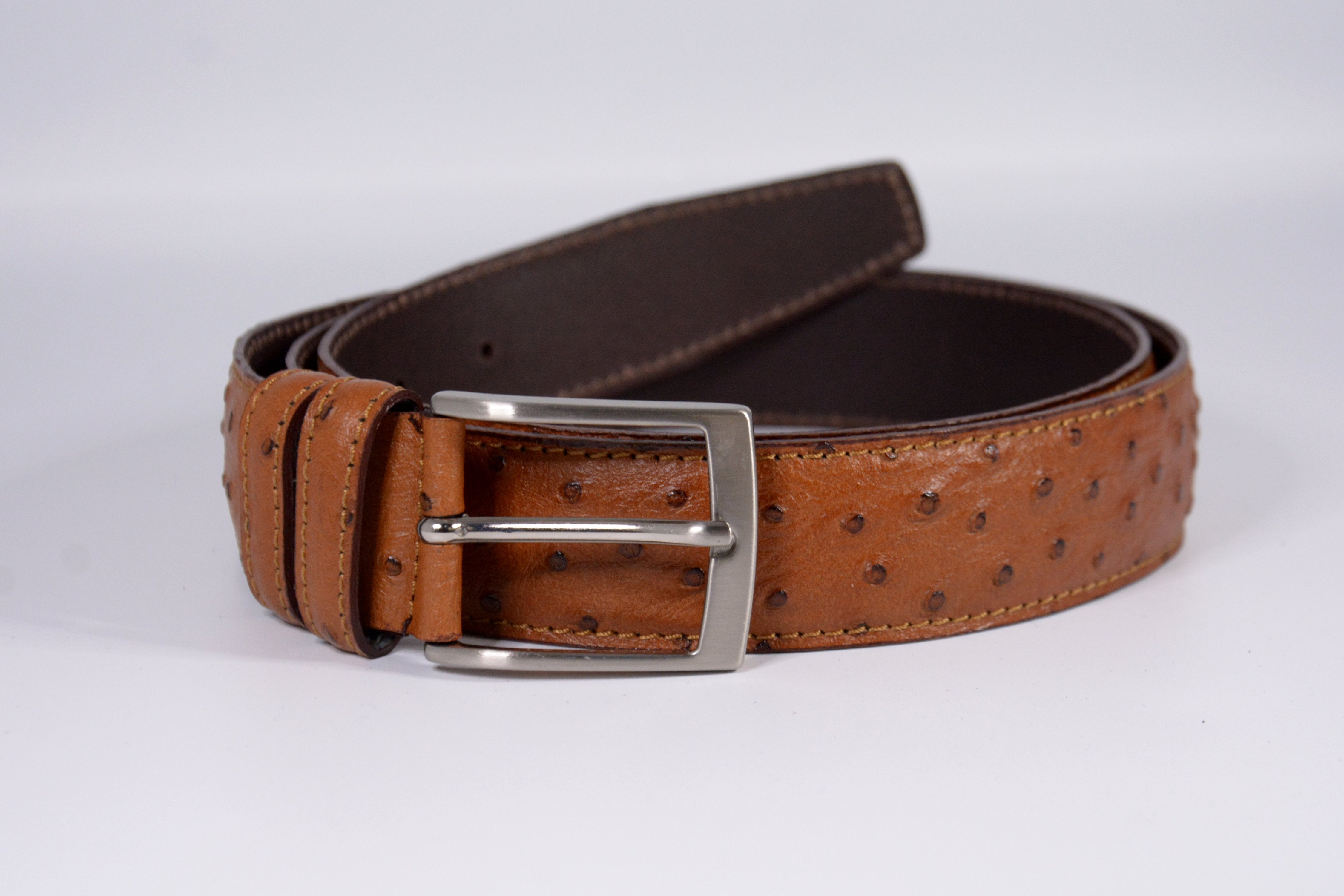 Cintura uomo vitello effetto Struzzo CST35